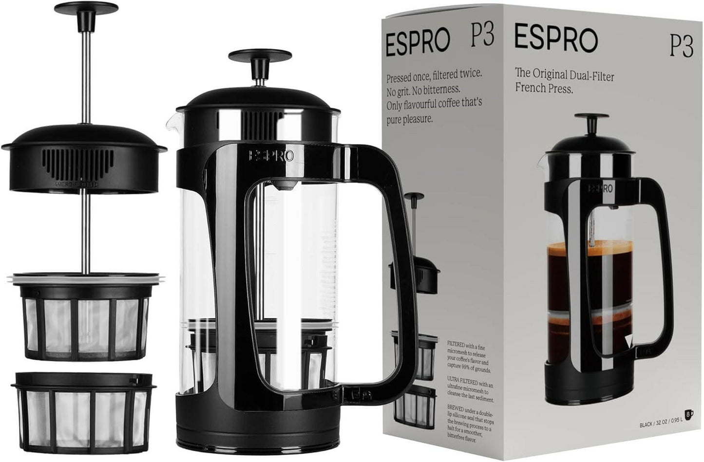 P3 ESPRO French Press Coffee Maker - Jones Ranch Coffee Company
