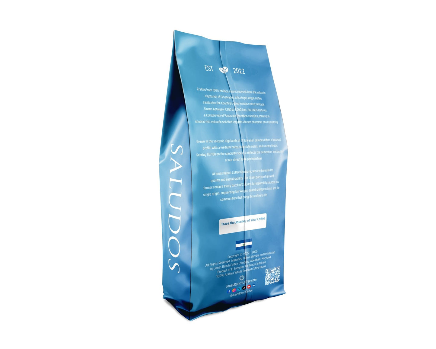 Saludos El Salvador Single Origin Coffee, 100% Arabica Coffee Beans - Jones Ranch Coffee Company