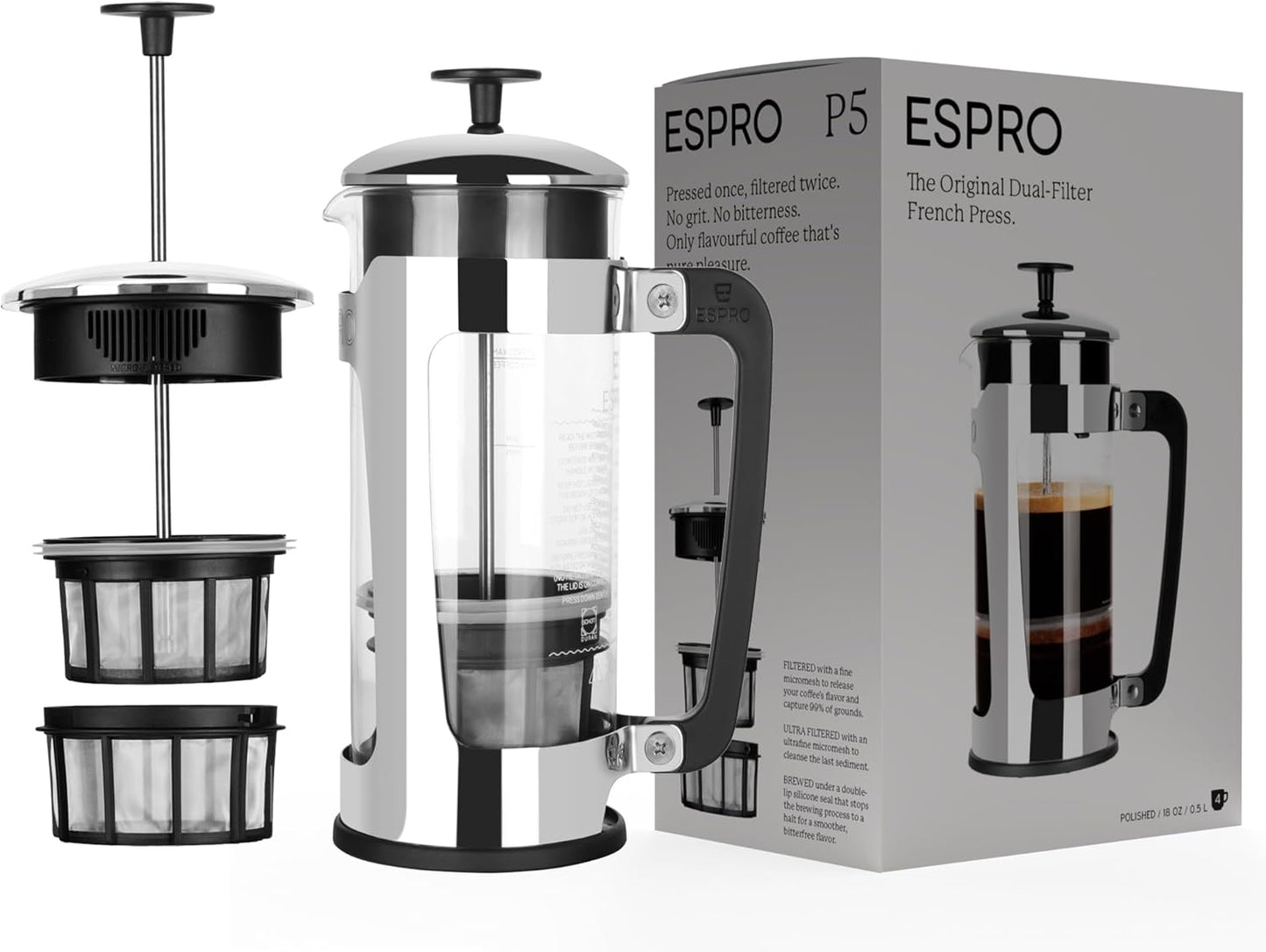 P5 ESPRO French Press Coffee Maker