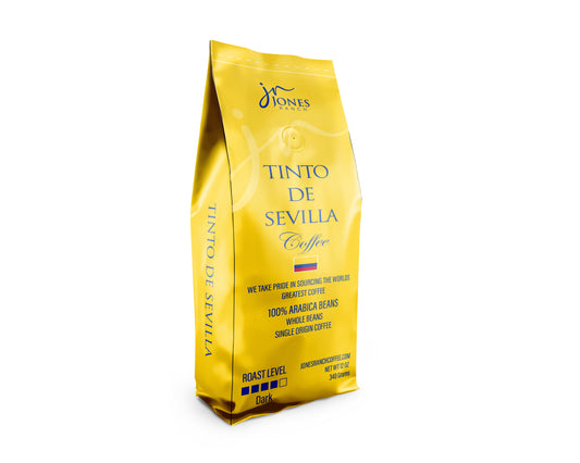 Tinto de Sevilla Premium Single Origin Coffee Whole Beans, 100% Arabica Coffee Beans, Colombia