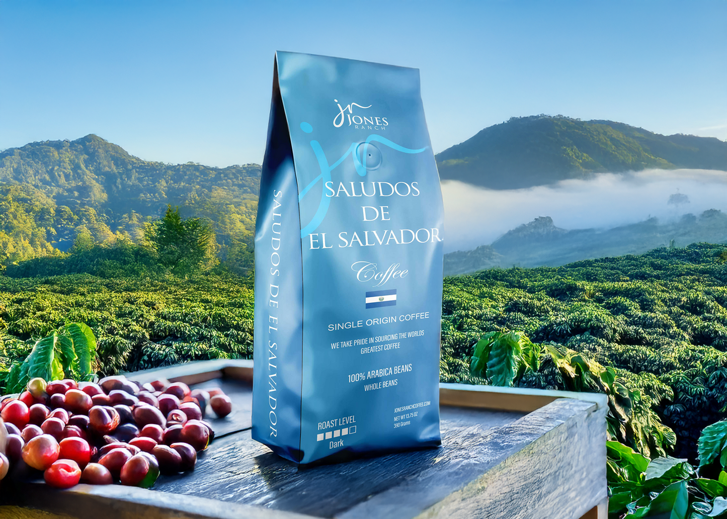 Saludos de El Salvador Premium Single Origin Coffee Whole Beans, 100% Arabica Coffee Beans